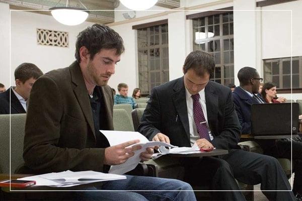 Students sitting in a lecture hall